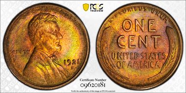 1921-S 1C MS64RD