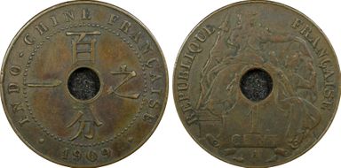 1909-A 1C Lec-66 XF40BN