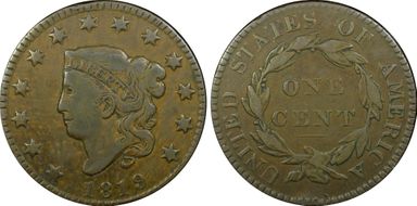 1819 1C Small Date F15BN