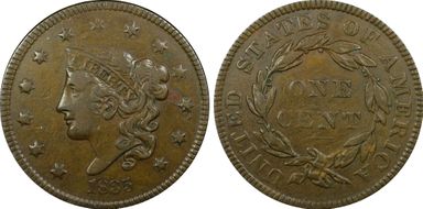 1835 1C Head of 1836 XF40BN