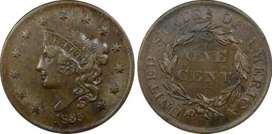 1835 1C Small 8, Stars AU55BN