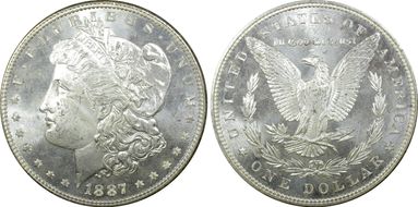 1887 $1 MS64+ PL
