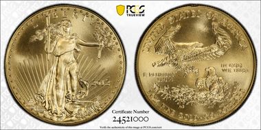 2012 $50 Gold Eagle First Strike MS70