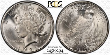 1923-D $1 MS65