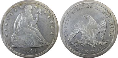 1847 $1 AU50