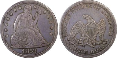 1853 $1 XF45