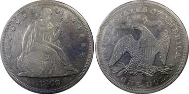 1869 $1 N1