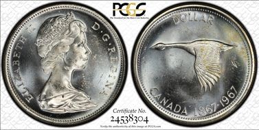 1967 S$1 MS63