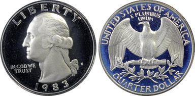 1983-S 25C PR69DCAM