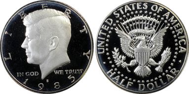 1985-S 50C PR69DCAM