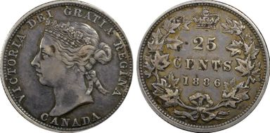 1886/7 25C VF35