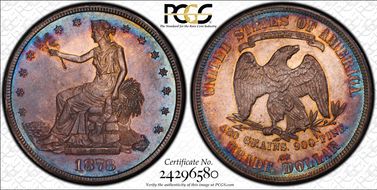 1878-CC T$1 Trade AU58