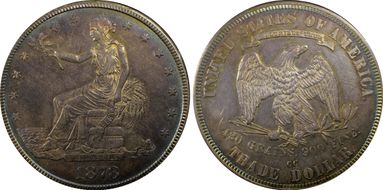 1878-CC T$1 Trade AU58