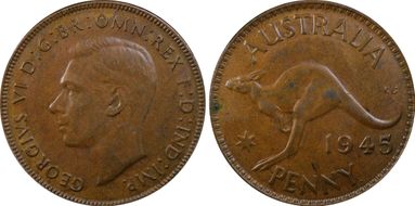 1945 Y. (p) 1D AU58BN