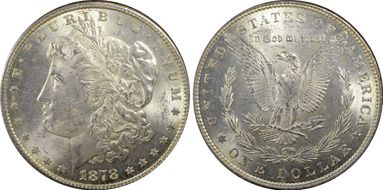 1878 7TF $1 Reverse of 1879 MS62
