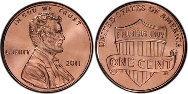 2011 1C Shield MS68RD