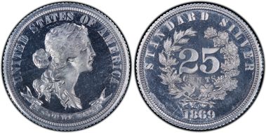 1869 25C J-737 PR65CAM