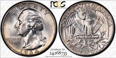 1964 25C Type B Reverse, FS-901 MS65