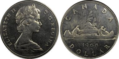 1968 $1 Voyageur MS65