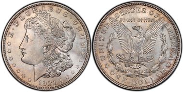 1921-D $1 MS65