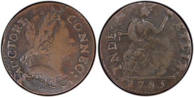 1785 CT 1/2P Bust Right VF25BN