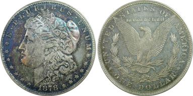 1878 8TF $1 PR65