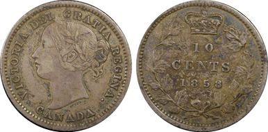1858 10C VF35