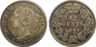 1891 10C 21 Leaves XF45
