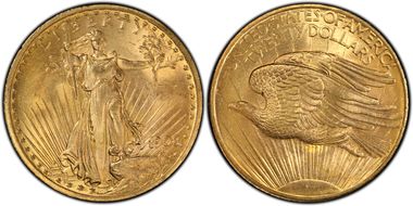 1908 $20 No Motto MS65