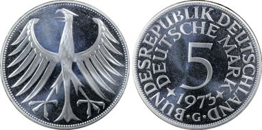 1973-G 5 Mk Regular Issue PR68DCAM