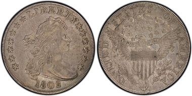 1802 $1 BB-242, Wide Date VF35