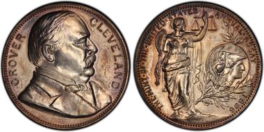 1896 Medal JK-AC-40 Silver Grover Cleveland SP66