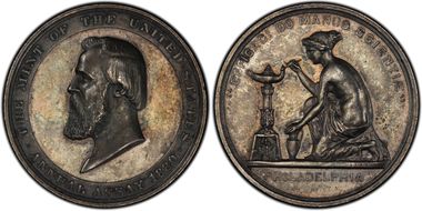 1880 Medal JK-AC-20 Silver Rutherford B. Hayes SP58