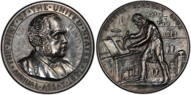 1891 AR Medal JK-AC-34, William Windom SP63