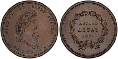 1861 AE Medal JK-AC-2, Longacre Pattern SP65BN