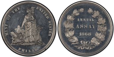 1868 WM Med. JK-AC-4 Aluminum End of the Civil War SP64CAM