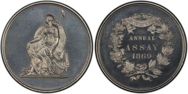 1869 WM Med. JK-AC-5, Seated, No Stars SP62