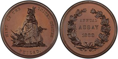 1868 AE Medal JK-AC-4, End of the Civil War SP66BN
