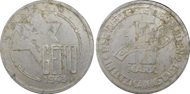 1943 10 Mk Lodz Ghetto - Al-Mag AU55