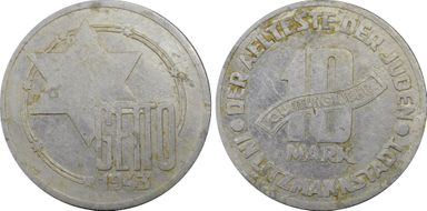 1943 10 Mk Lodz Ghetto Al AU55