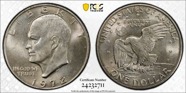 1972 $1 Type 1 MS64