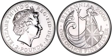 2008 £2 S-BF12 Britannia Ag MS66