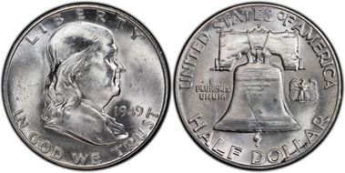 1949-D 50C MS64+ FBL