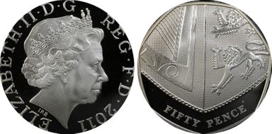 2011 50p S-H18 PR69DCAM