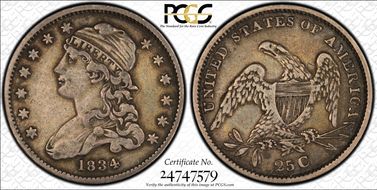 1834 25C B-1, FS-901, O/F VF35