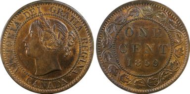 1859 1C Narrow 9 MS62RB