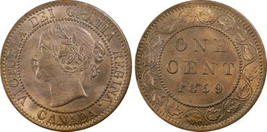 1859 1C Narrow 9 MS64RB