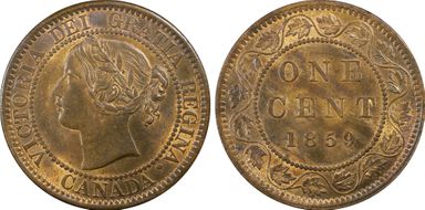 1859 1C Narrow 9 MS63RB