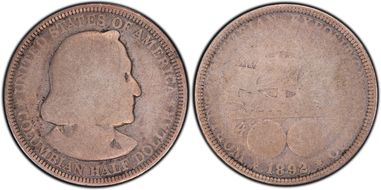 1892 50C Columbian FR2