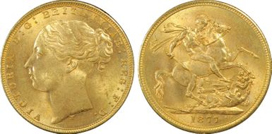 1877-M Sov S-3857 Long Tail MS63